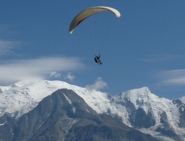  Parapenle en el Mont Blanc